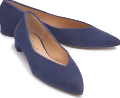 Ballerinas|Horsch Schuhe Ballerina in Übergrößen Blau