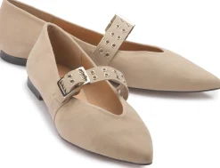 Ballerinas|Horsch Schuhe Ballerina in Übergrößen Beige