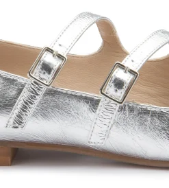 Ballerinas|Horsch Schuhe Ballerina in Übergrößen Silber