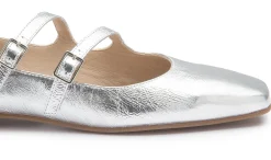 Ballerinas|Horsch Schuhe Ballerina in Übergrößen Silber