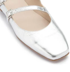 Ballerinas|Horsch Schuhe Ballerina in Übergrößen Silber