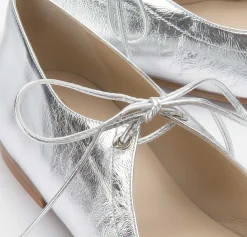 Ballerinas|Horsch Schuhe Ballerina in Übergrößen Silber
