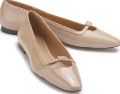 Ballerinas|Horsch Schuhe Ballerina in Übergrößen Beige