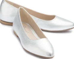 Ballerinas|Horsch Schuhe Ballerina in Übergrößen Silber