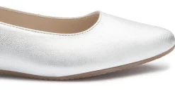 Ballerinas|Horsch Schuhe Ballerina in Übergrößen Silber