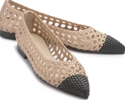 Ballerinas|Horsch Schuhe Ballerina in Übergrößen Beige