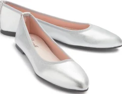 Ballerinas|Horsch Schuhe Ballerina in Übergrößen Silber