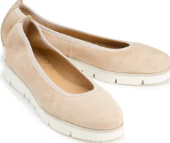 Ballerinas|Horsch Schuhe Ballerina in Untergrößen Beige