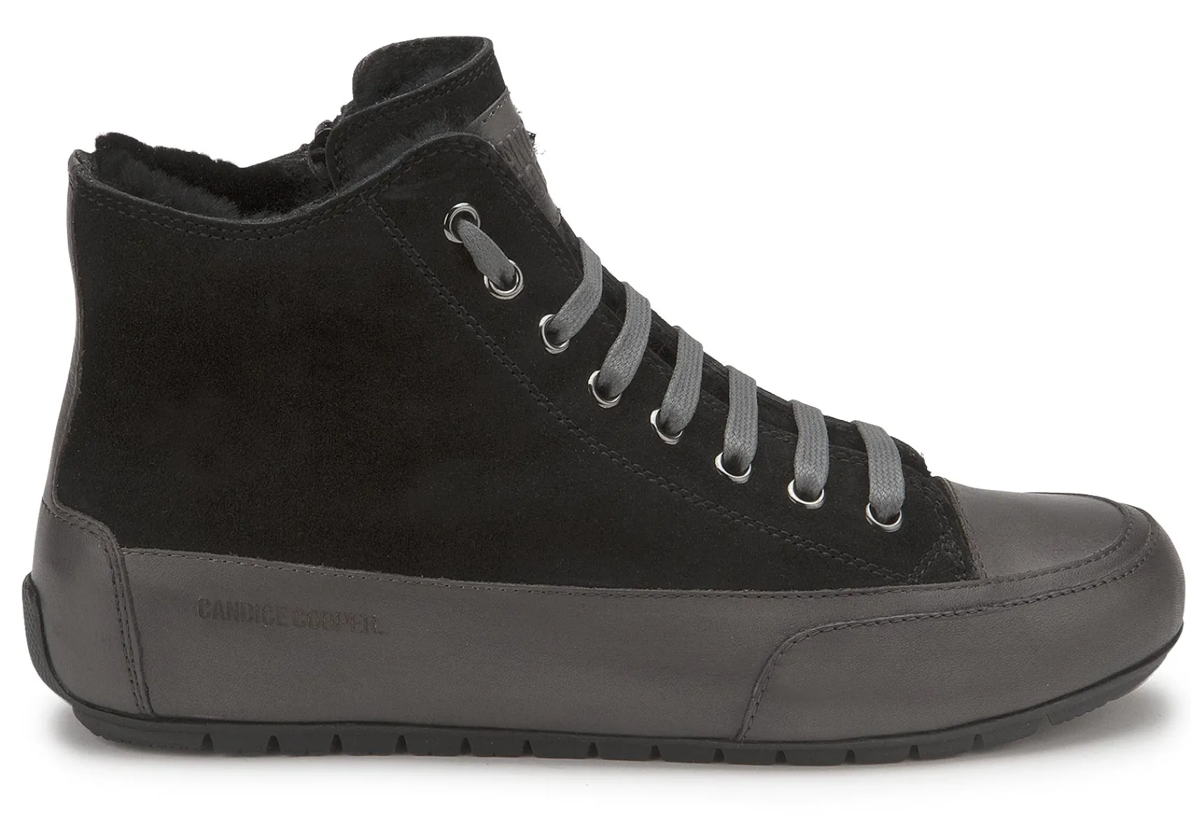 Sneaker|Schnürschuhe|Candice Cooper High-Top-Sneaker in Übergrößen Schwarz