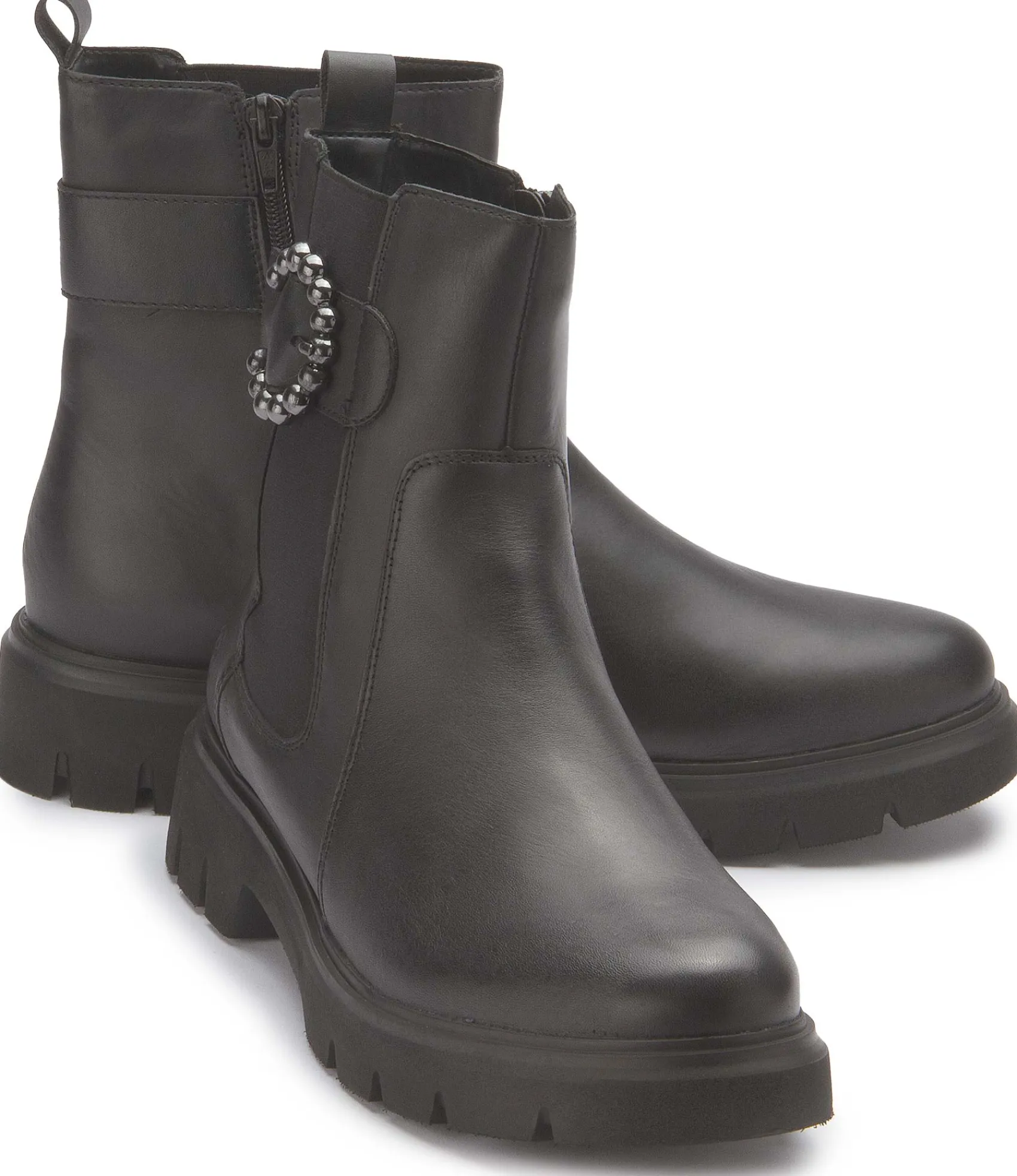 Stiefeletten|Remonte Chelsea Boot in Übergrößen Schwarz