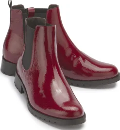 Stiefeletten|Horsch Schuhe Chelsea Boot in Übergrößen Rot