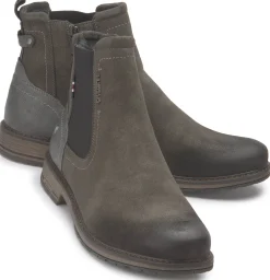 Stiefeletten|Mustang Herren Chelsea Boot in Übergrößen Grau