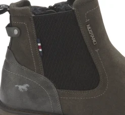 Stiefeletten|Mustang Herren Chelsea Boot in Übergrößen Grau