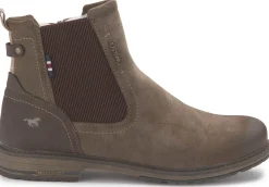 Stiefeletten|Mustang Herren Chelsea Boot in Übergrößen Braun