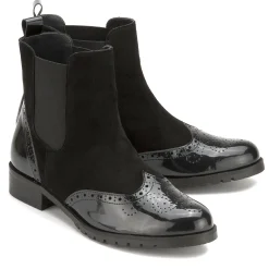 Stiefeletten|Horsch Schuhe Chelsea Boot in Untergrößen Schwarz