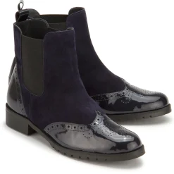 Stiefeletten|Horsch Schuhe Chelsea Boot in Untergrößen Blau
