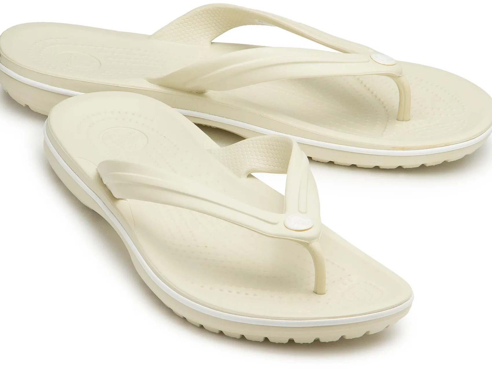 Zehentrenner|Sandalen|Crocs_Damen Crocs in Übergrößen Beige