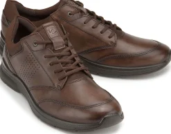 Schnürschuhe|Ecco Sneaker in Übergrößen Braun