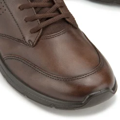 Schnürschuhe|Ecco Sneaker in Übergrößen Braun