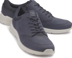 Sneaker|Schnürschuhe|Ecco Sneaker in Übergrößen Blau