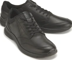 Sneaker|Schnürschuhe|Ecco Sneaker in Übergrößen Schwarz