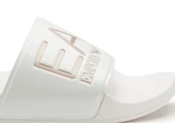 Sandalen|Pantoletten|Armani Damen Emporio Armani Sandale in Übergrößen Weiß