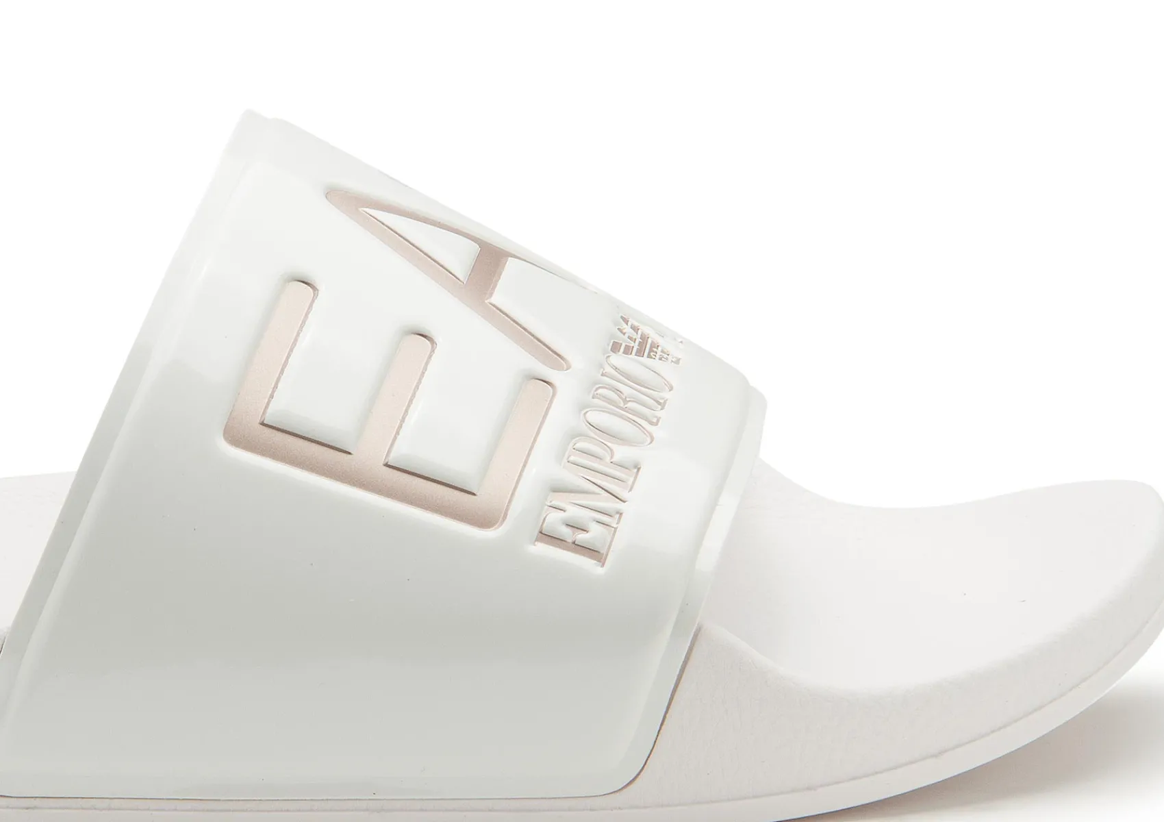 Sandalen|Pantoletten|Armani Damen Emporio Armani Sandale in Übergrößen Weiß