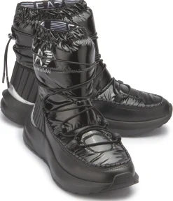 Stiefeletten|Boots|Armani Damen Emporio Armani Schneestiefel in Übergrößen Schwarz