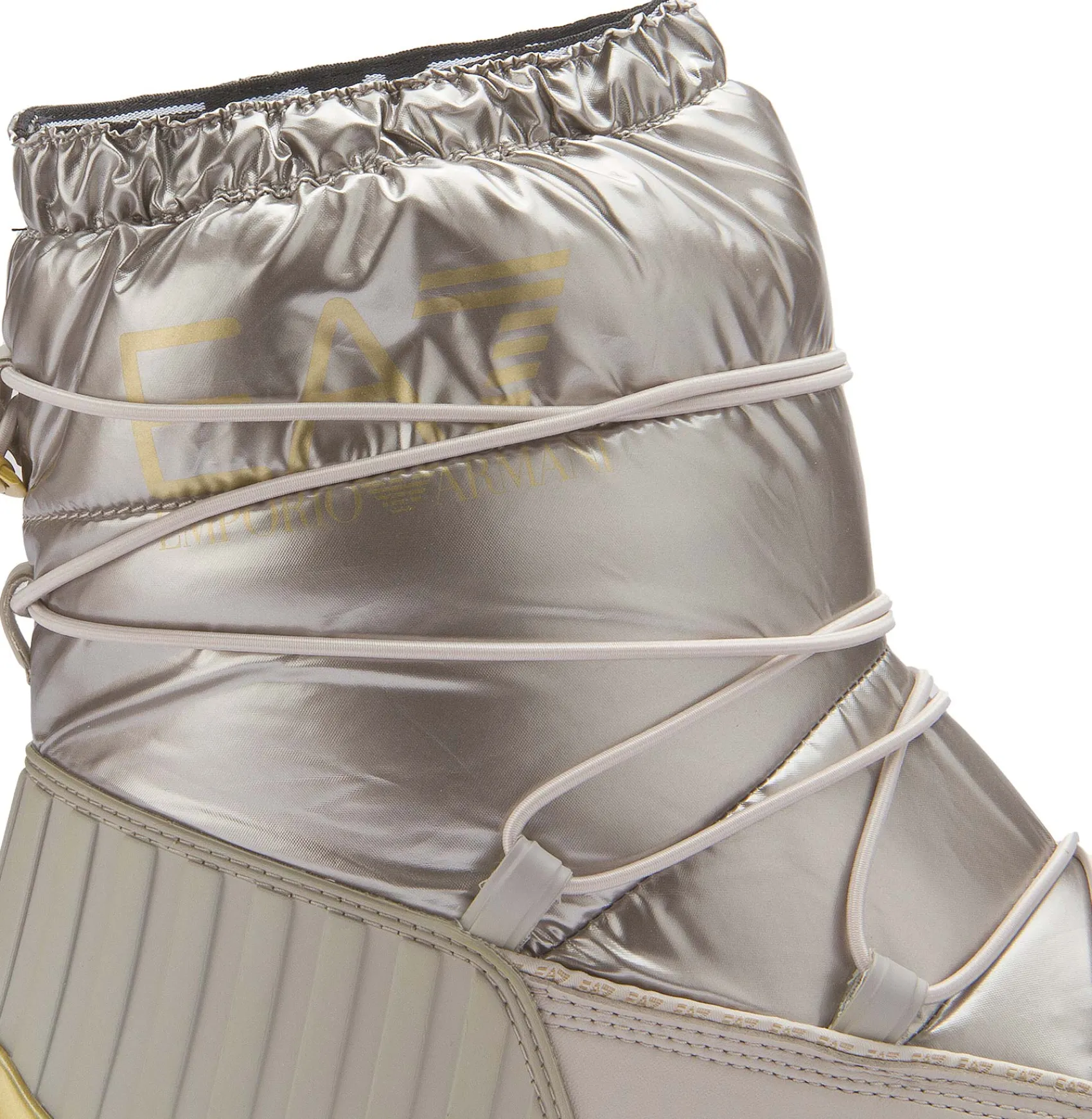 Stiefeletten|Boots|Armani Damen Emporio Armani Schneestiefel in Übergrößen Silber