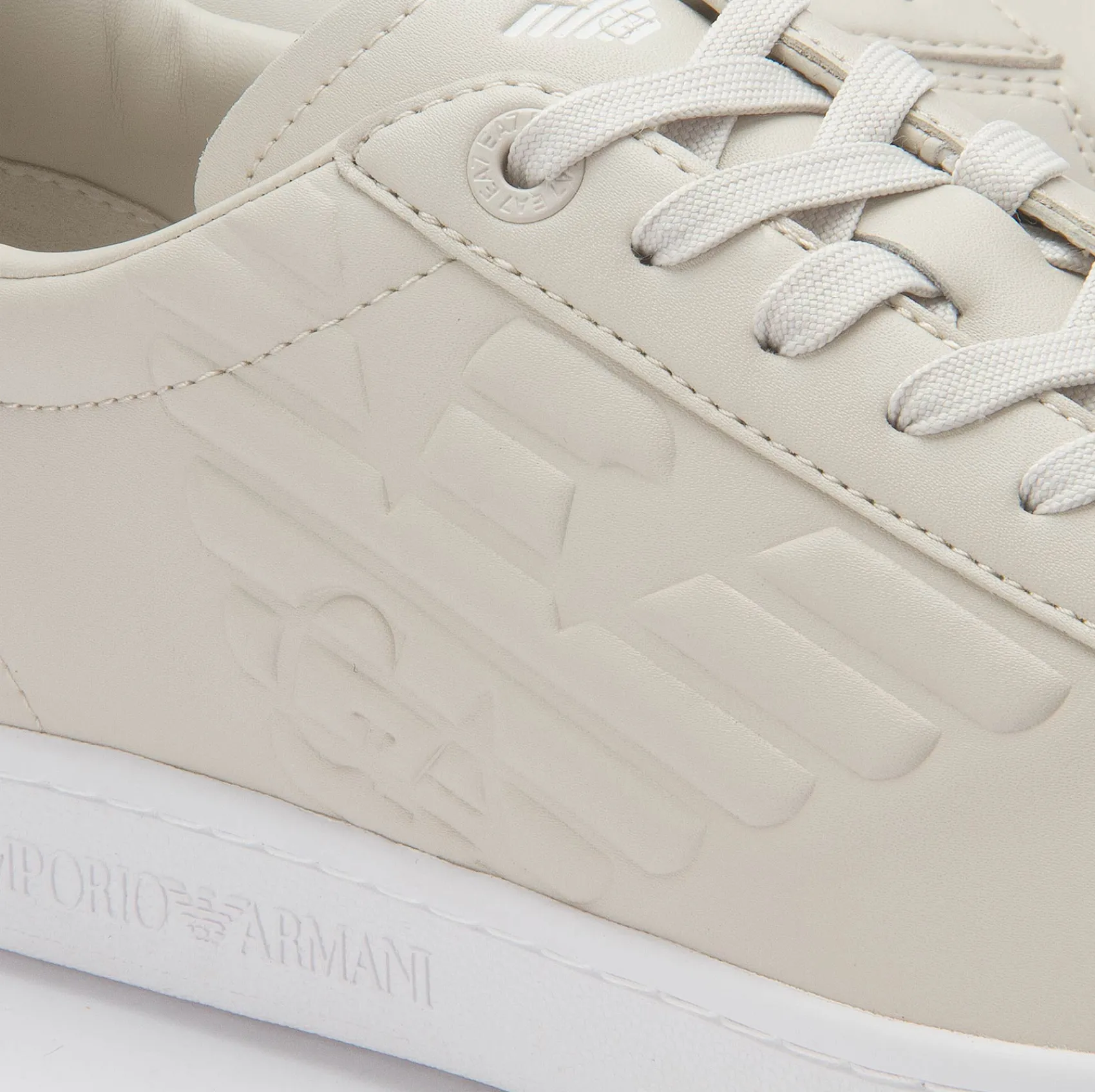 Sneaker|Schnürschuhe|Armani Damen Emporio Armani Sneaker in Übergrößen Beige