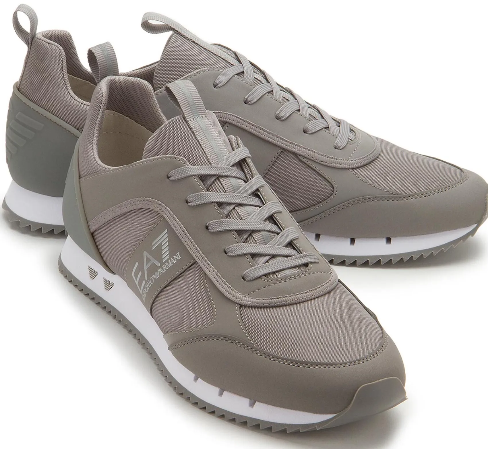 Sneaker|Schnürschuhe|Armani Emporio Sneaker in Übergrößen Grau