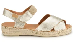 Espadrilles|Sandalen|Horsch Schuhe Espadrilles in Übergrößen Gold