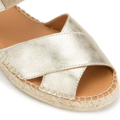 Espadrilles|Sandalen|Horsch Schuhe Espadrilles in Übergrößen Gold