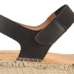 Espadrilles|Sandalen|Horsch Schuhe Espadrilles in Übergrößen Schwarz