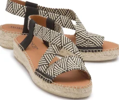 Espadrilles|Sandalen|Horsch Schuhe Espadrilles in Übergrößen Schwarz