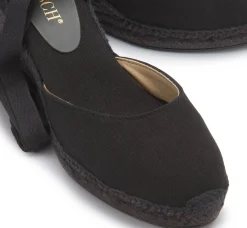 Espadrilles|Sandalen|Horsch Schuhe Espadrilles in Übergrößen Schwarz