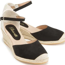 Espadrilles|Sandalen|Horsch Schuhe Espadrilles in Übergrößen Schwarz
