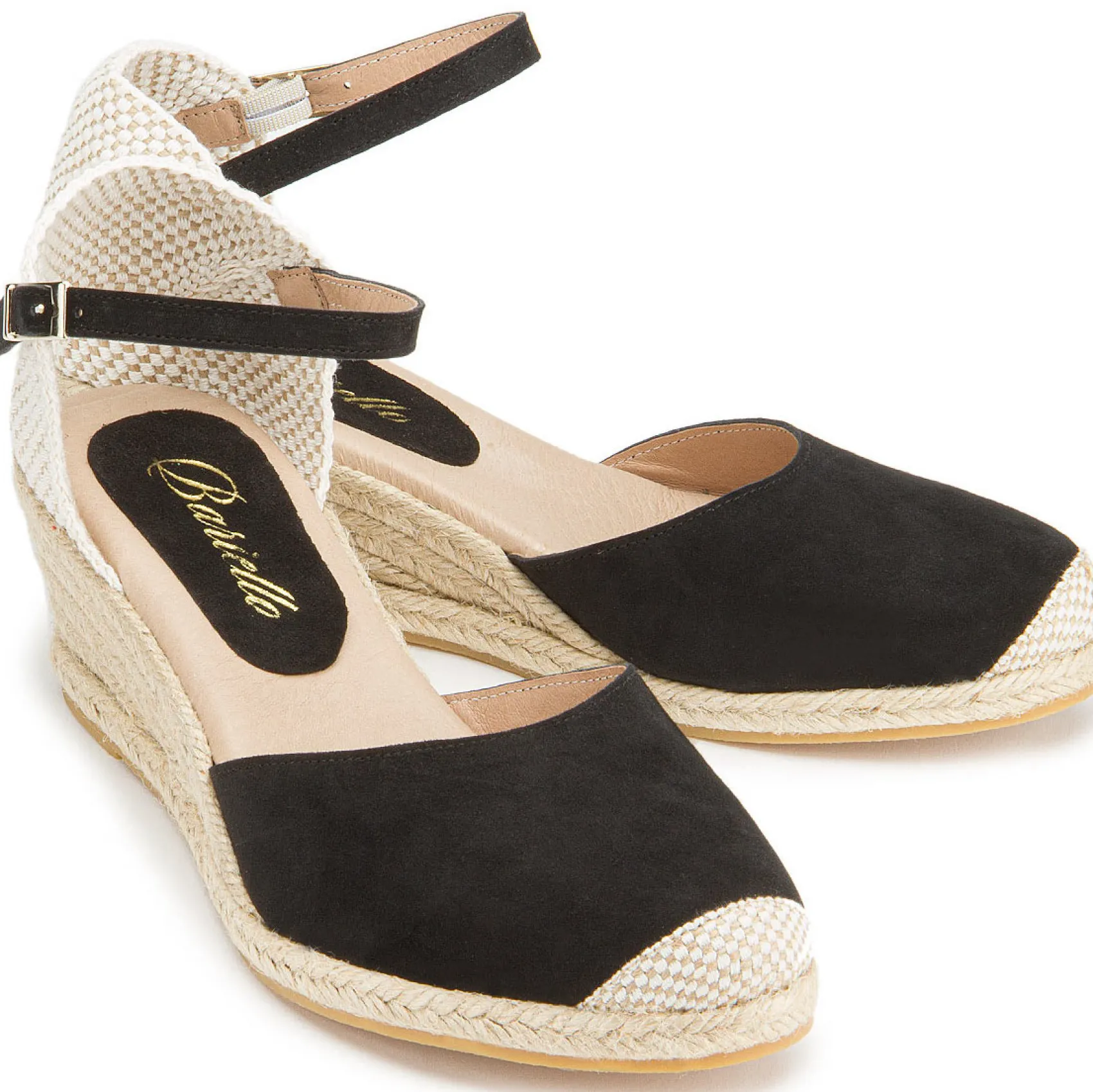 Espadrilles|Sandalen|Horsch Schuhe Espadrilles in Übergrößen Schwarz