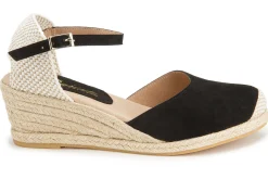 Espadrilles|Sandalen|Horsch Schuhe Espadrilles in Übergrößen Schwarz