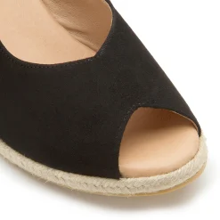 Espadrilles|Sandalen|Horsch Schuhe Espadrilles in Übergrößen Schwarz