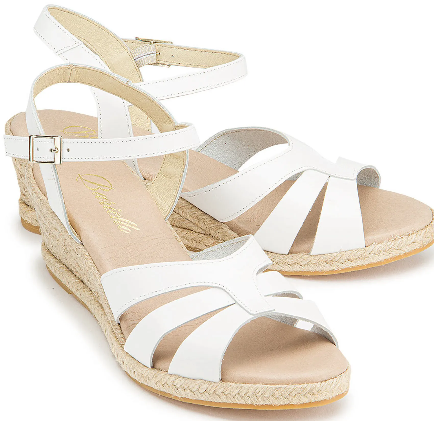 Espadrilles|Sandalen|Horsch Schuhe Espadrilles in Übergrößen Weiß