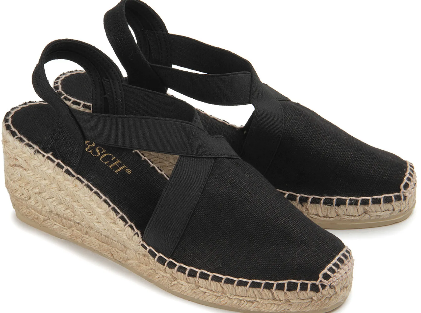 Espadrilles|Sandalen|Horsch Schuhe Espadrilles in Übergrößen Schwarz