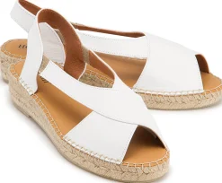 Espadrilles|Sandalen|Horsch Schuhe Espadrilles in Übergrößen Weiß