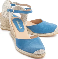Espadrilles|Sandalen|Horsch Schuhe Espadrilles in Übergrößen Blau