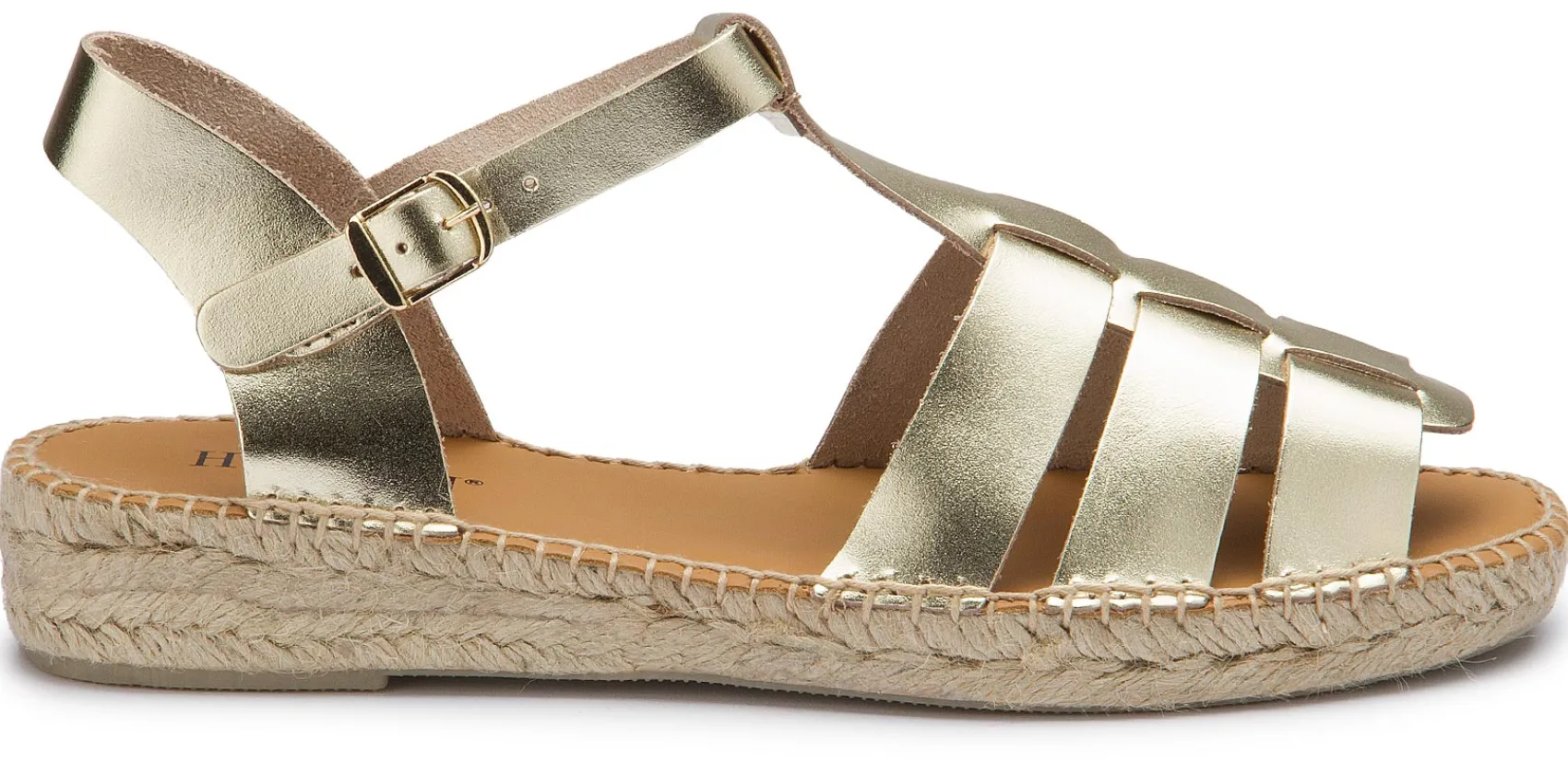 Espadrilles|Sandalen|Horsch Schuhe Espadrilles in Übergrößen Gold