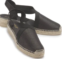 Espadrilles|Sandalen|Horsch Schuhe Espadrilles in Übergrößen Schwarz