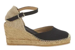 Espadrilles|Sandalen|Horsch Schuhe Espadrilles in Übergrößen Schwarz