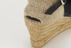 Espadrilles|Sandalen|Horsch Schuhe Espadrilles in Übergrößen Schwarz