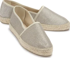 Espadrilles|Slipper|Horsch Schuhe Espadrilles in Übergrößen Silber