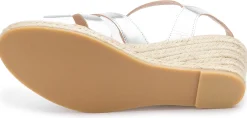 Espadrilles|Sandalen|Horsch Schuhe Espadrilles in Übergrößen Silber